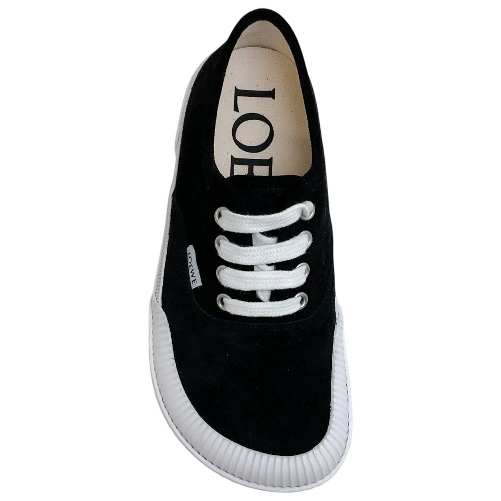 Loewe Black Suede Lace Up Sneakers - Picture 4 of 9